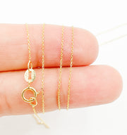 14K Solid Gold Cable Chain